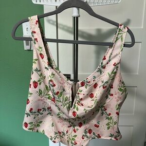 RESA Strawberry Corset Style Tank Top